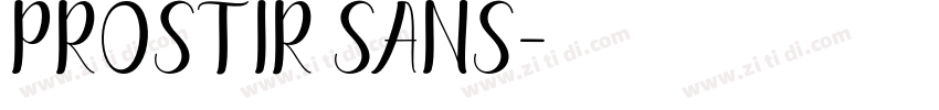 Prostir sans字体转换